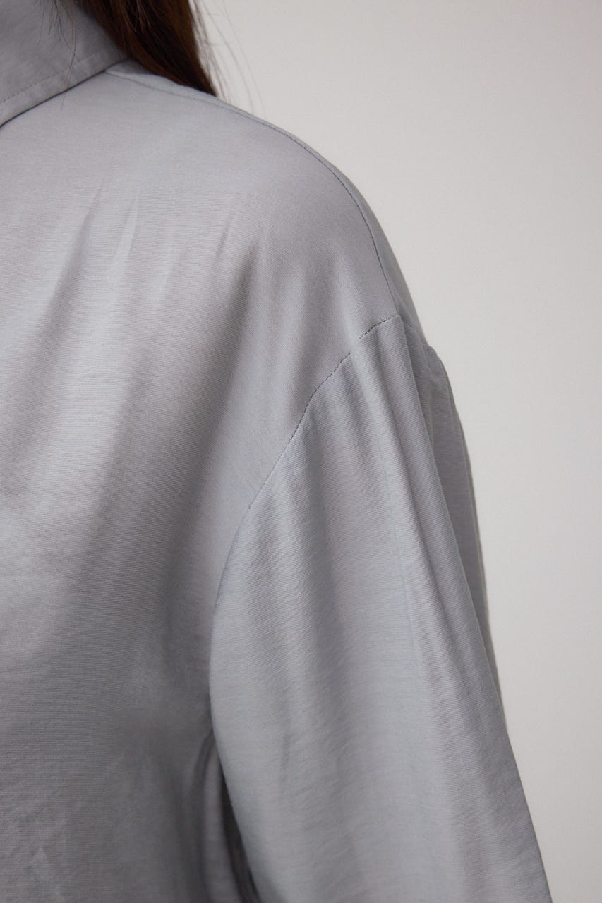 C/T冷感 切替シアーデザインシャツ GRY FREE