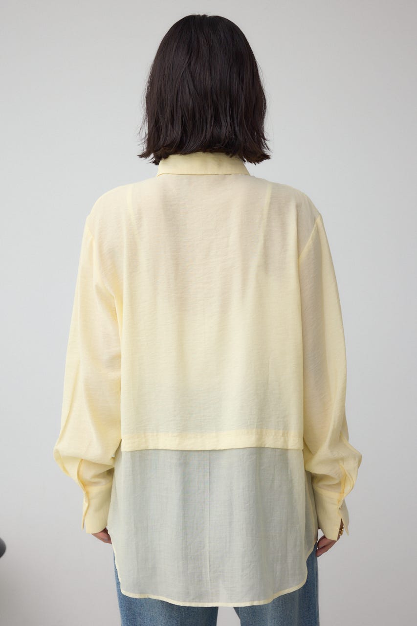 AZUL BY MOUSSY | C/T冷感 切替シアーデザインシャツ (シャツ
