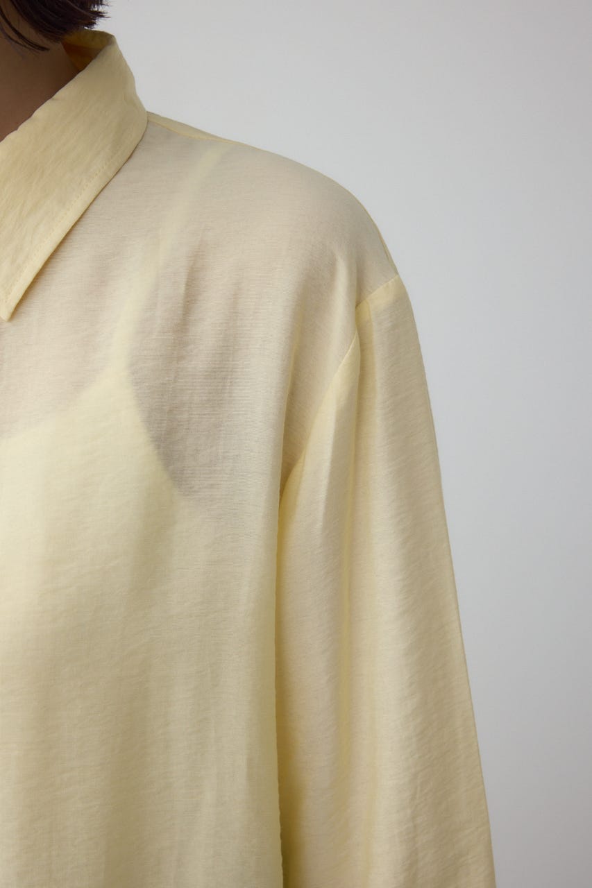 C/T冷感 切替シアーデザインシャツ YEL FREE