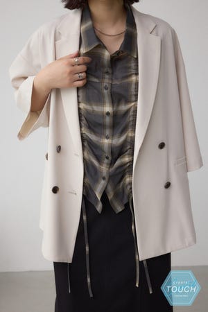 ゆーたん　ルシェルブルー　ダブルブレステッドシャツジャケット シャツ|アウター(ジャケット)検索ページ|シェルターウェブストア