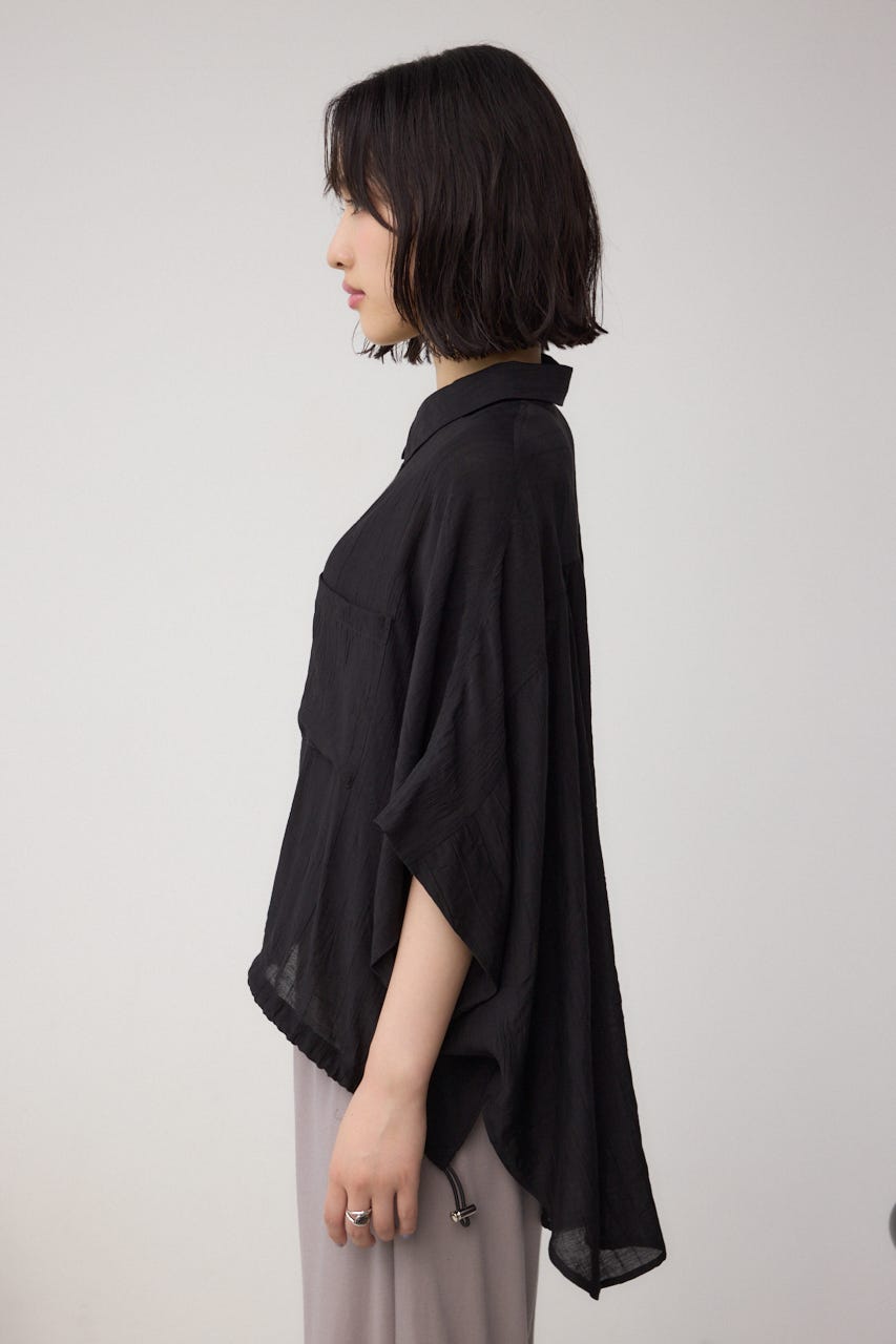 AZUL BY MOUSSY | C/T冷感 裾ドロストドルマンルーズシャツ