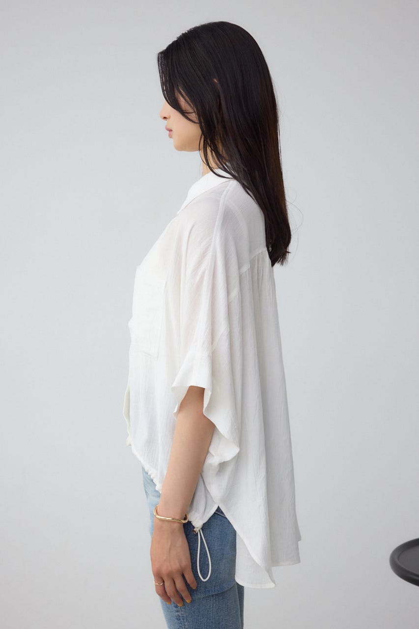 ブラウス シャツ C/T冷感 裾ドロストドルマンルーズシャツ レディース AZUL BY MOUSSY | C/T冷感 裾ドロストドルマンルーズシャツ