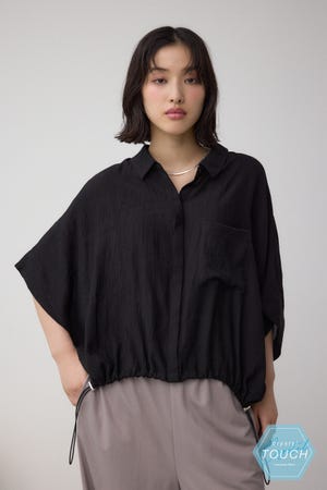 ブラウス シャツ C/T冷感 裾ドロストドルマンルーズシャツ レディース AZUL BY MOUSSY | C/T冷感 裾ドロストドルマンルーズシャツ