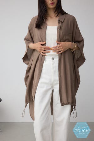 C/T冷感 裾ドロストドルマンルーズシャツ