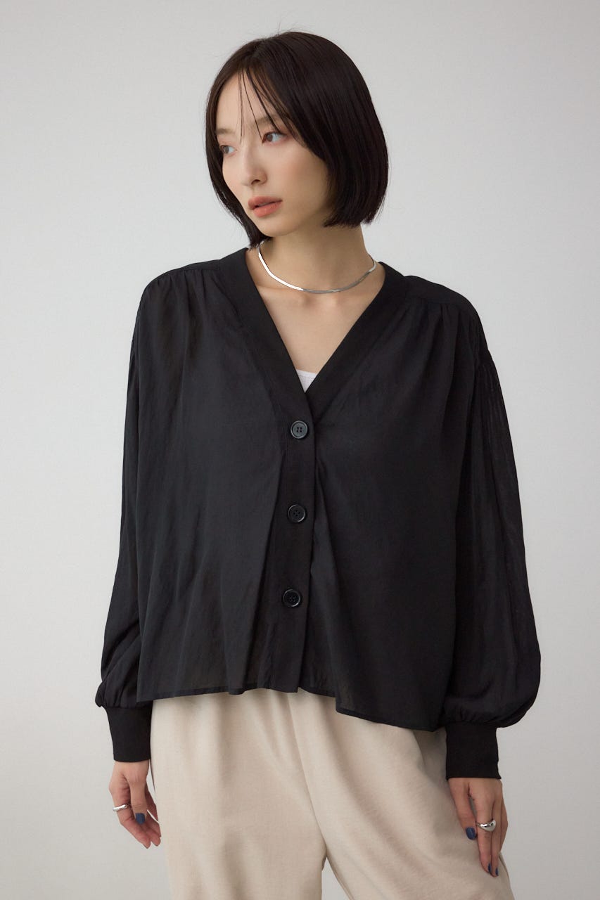 AZUL BY MOUSSY | リブ付きシャツカーディガン (カーディガン