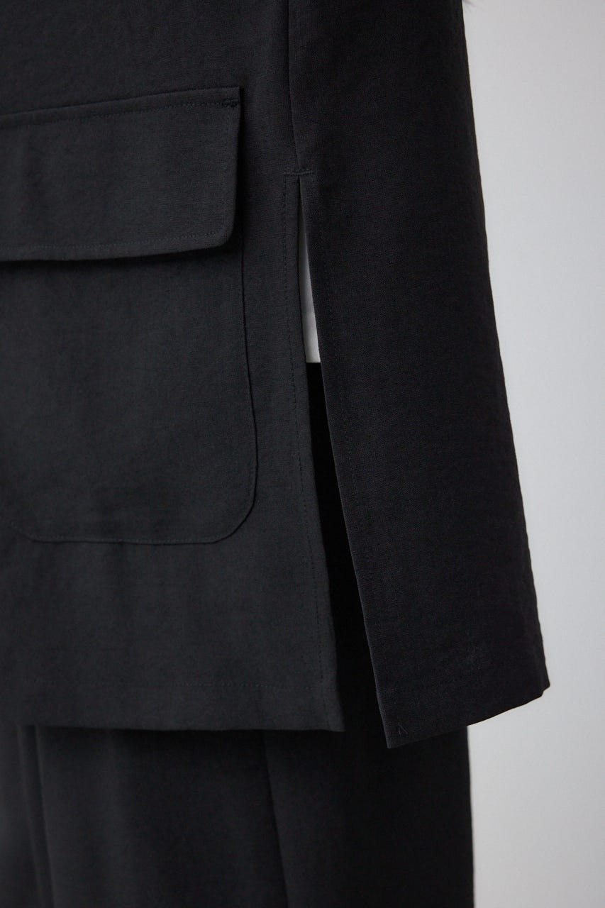 サイドスリットダブルジャケット BLK M