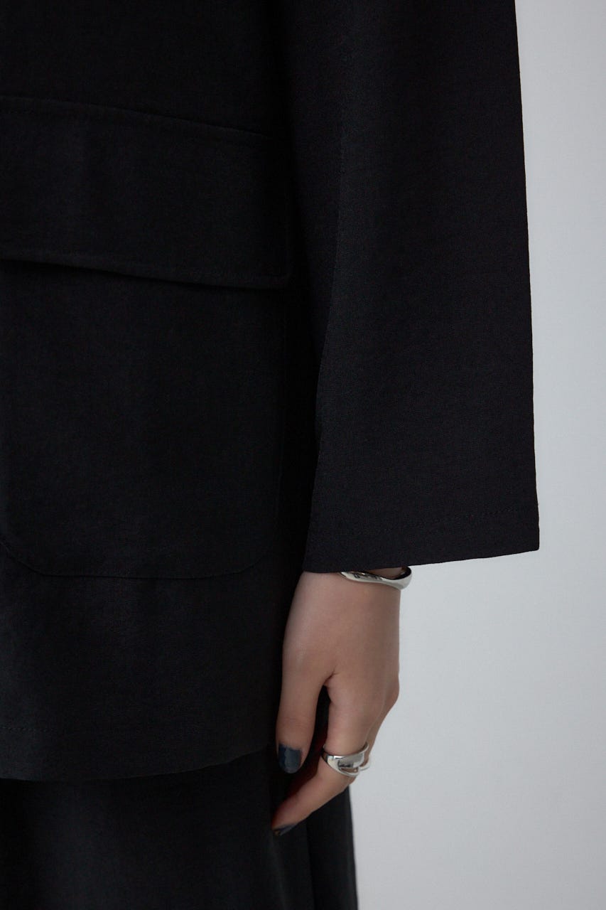 サイドスリットダブルジャケット BLK M