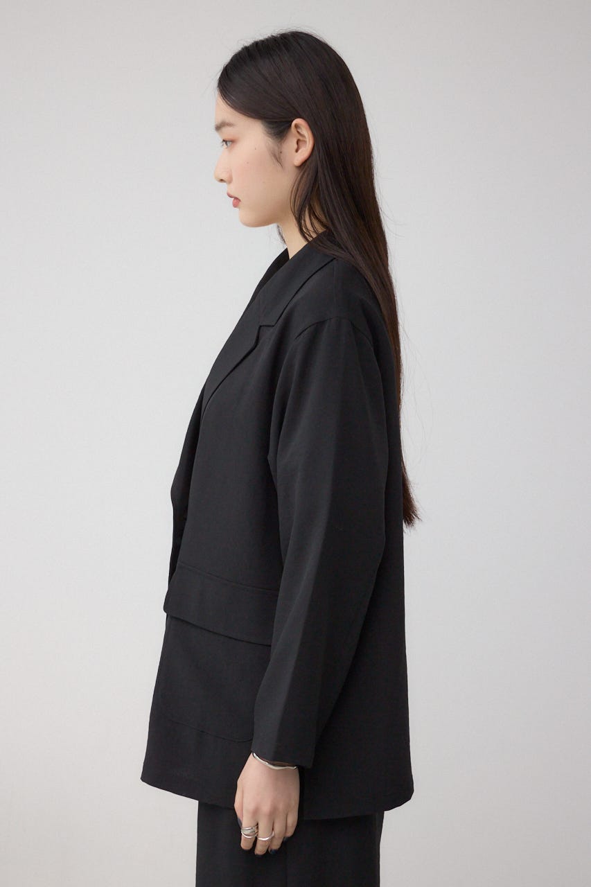 サイドスリットダブルジャケット BLK M