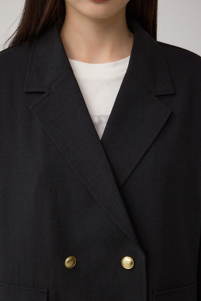 サイドスリットダブルジャケット BLK M