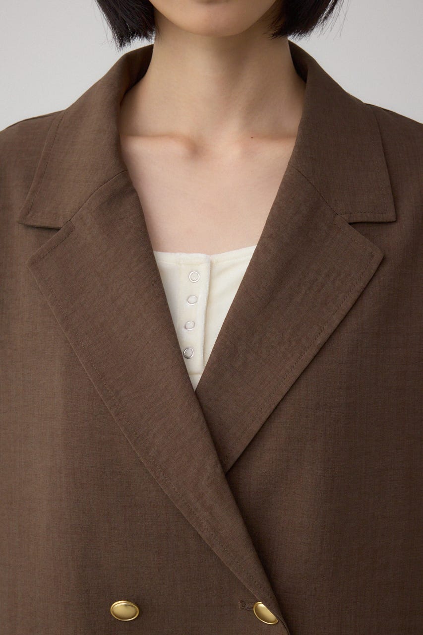 サイドスリットダブルジャケット BRN M