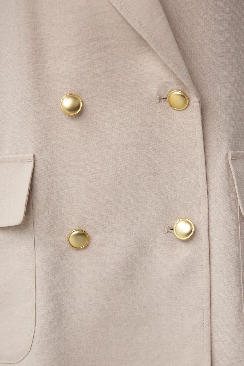 サイドスリットダブルジャケット L/BEG M