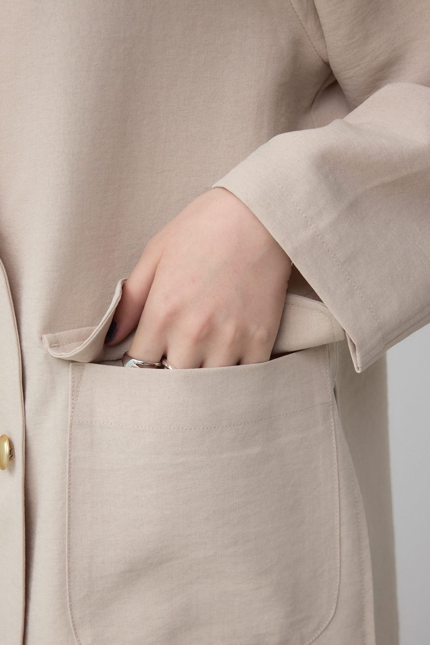 サイドスリットダブルジャケット L/BEG M