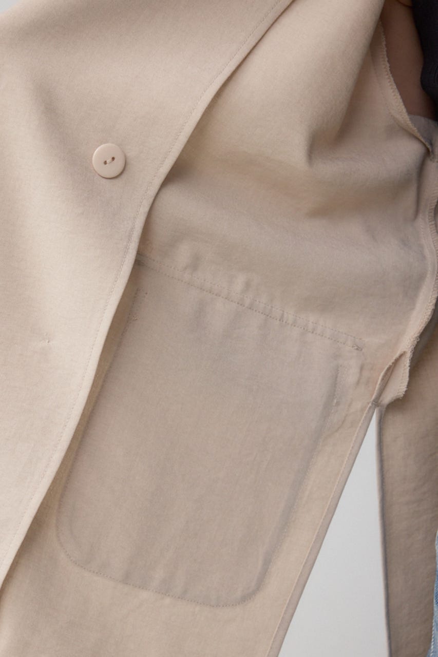 サイドスリットダブルジャケット L/BEG M