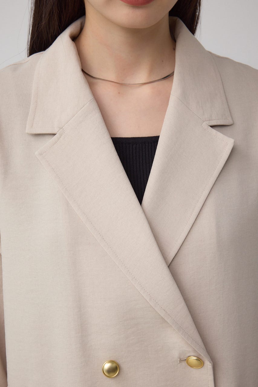 サイドスリットダブルジャケット L/BEG M