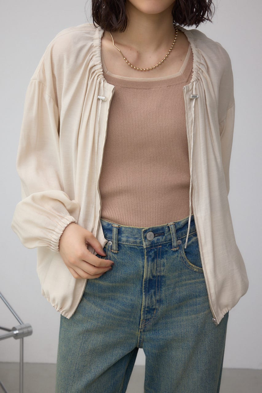 新品　未使用　グリーンレーベル　シアーブルゾン　ブラウス green label relaxing（グリーンレーベルリラクシング）の