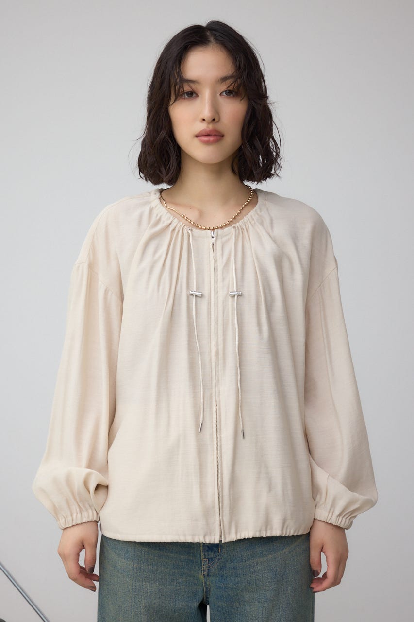 AZUL BY MOUSSY | ノーカラーシアーブルゾン (ブルゾン ) |SHEL
