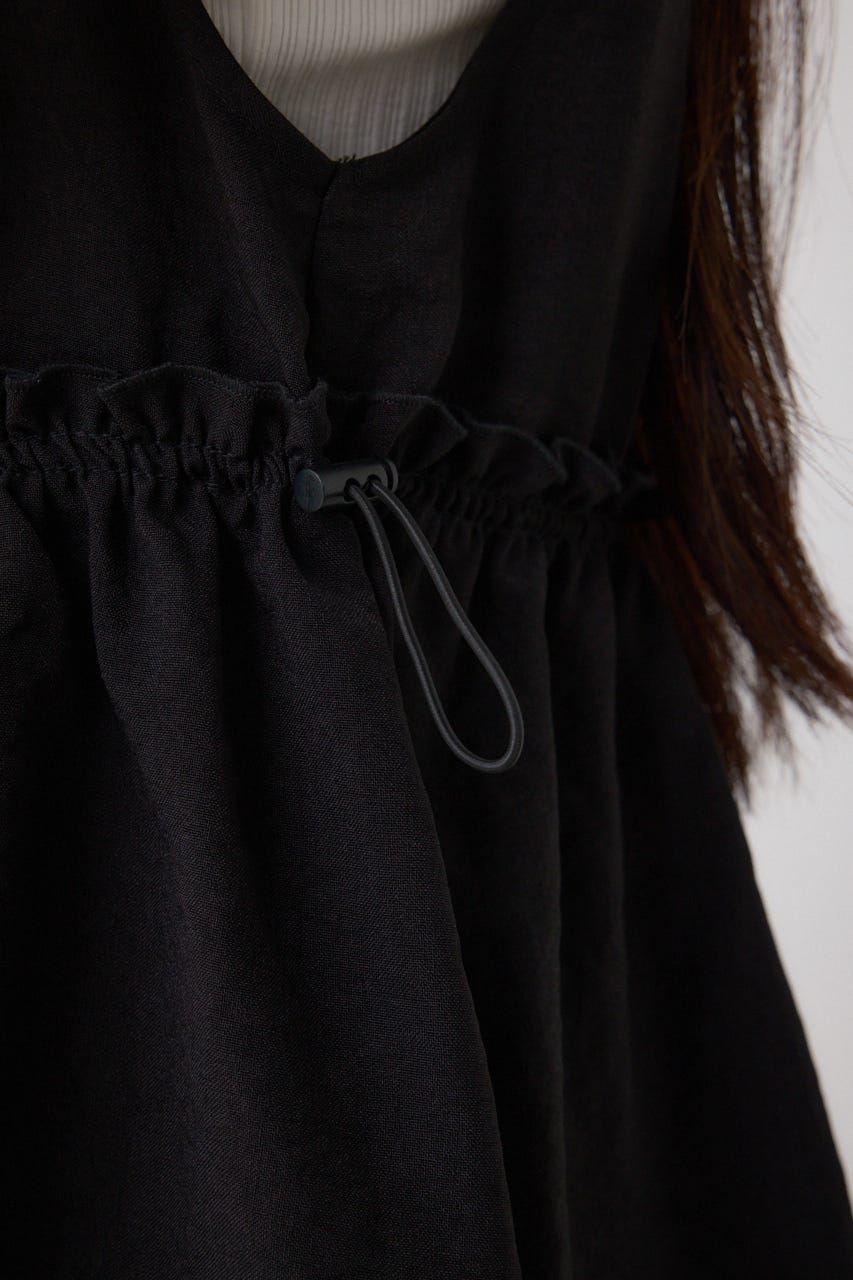 ジップペプラムサイドドロストベスト BLK FREE