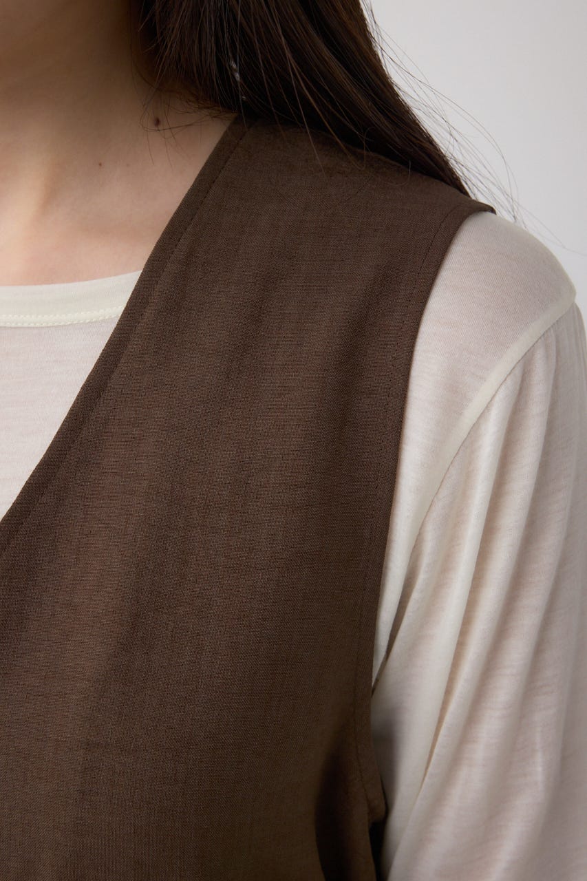 新品未使用AZUL moussy ビスチェ　ジップペプラムサイドドロストベスト AZUL BY MOUSSY | ジップペプラムサイドドロストベスト (ベスト