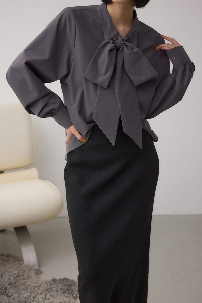 ボウタイリボンブラウス C.GRY FREE