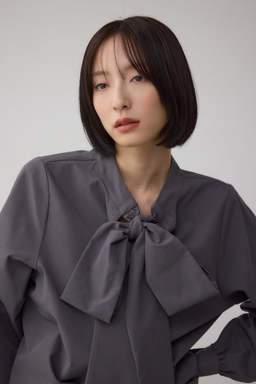 ボウタイリボンブラウス C.GRY FREE