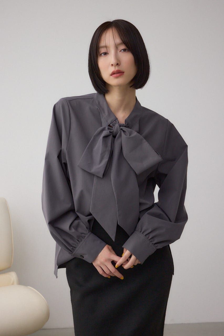 ボウタイリボンブラウス C.GRY FREE