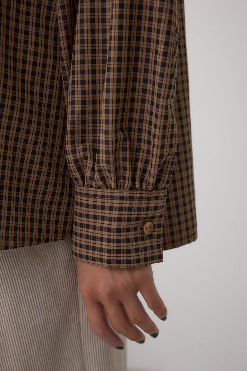 ボウタイリボンブラウス 柄BRN FREE