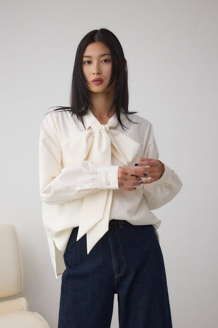 ボウタイリボンブラウス IVOY FREE