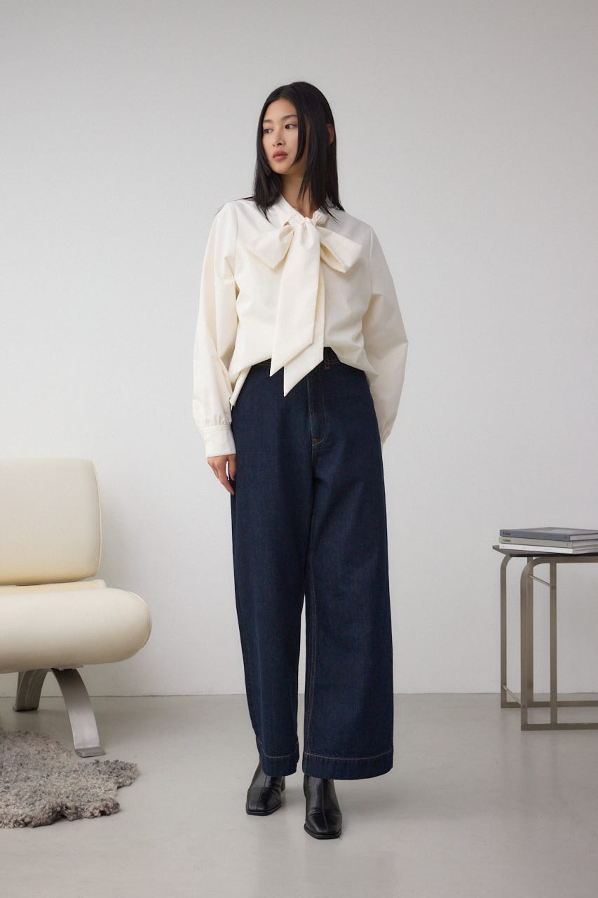 ボウタイリボンブラウス IVOY FREE