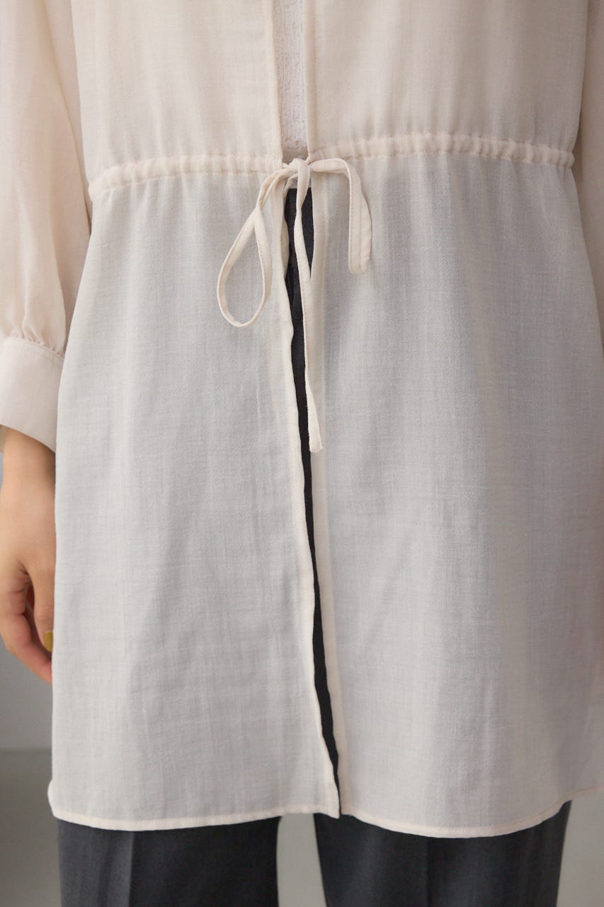 前後2WAY5分袖前リボンブラウス IVOY FREE