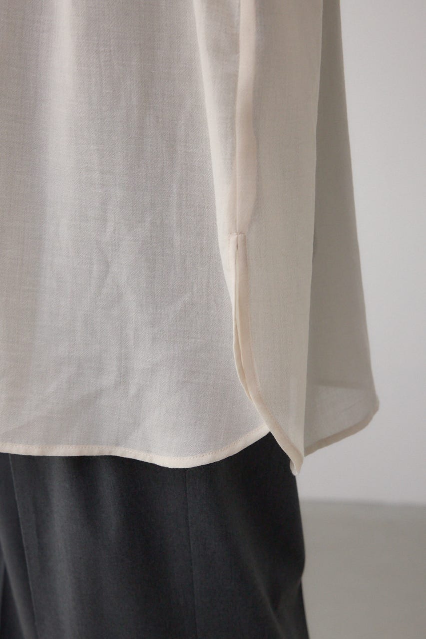 前後2WAY5分袖前リボンブラウス IVOY FREE