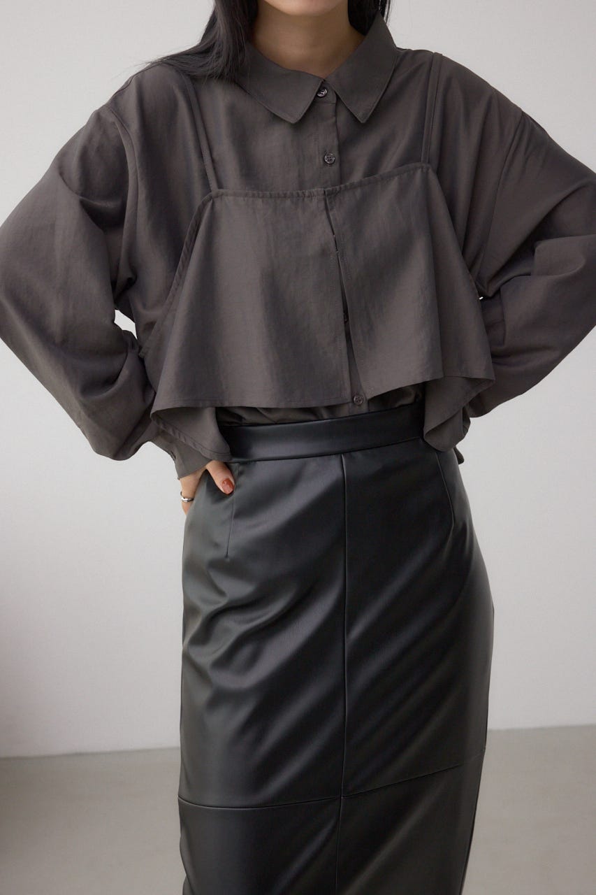 ビスチェレイヤードシャツ C.GRY FREE