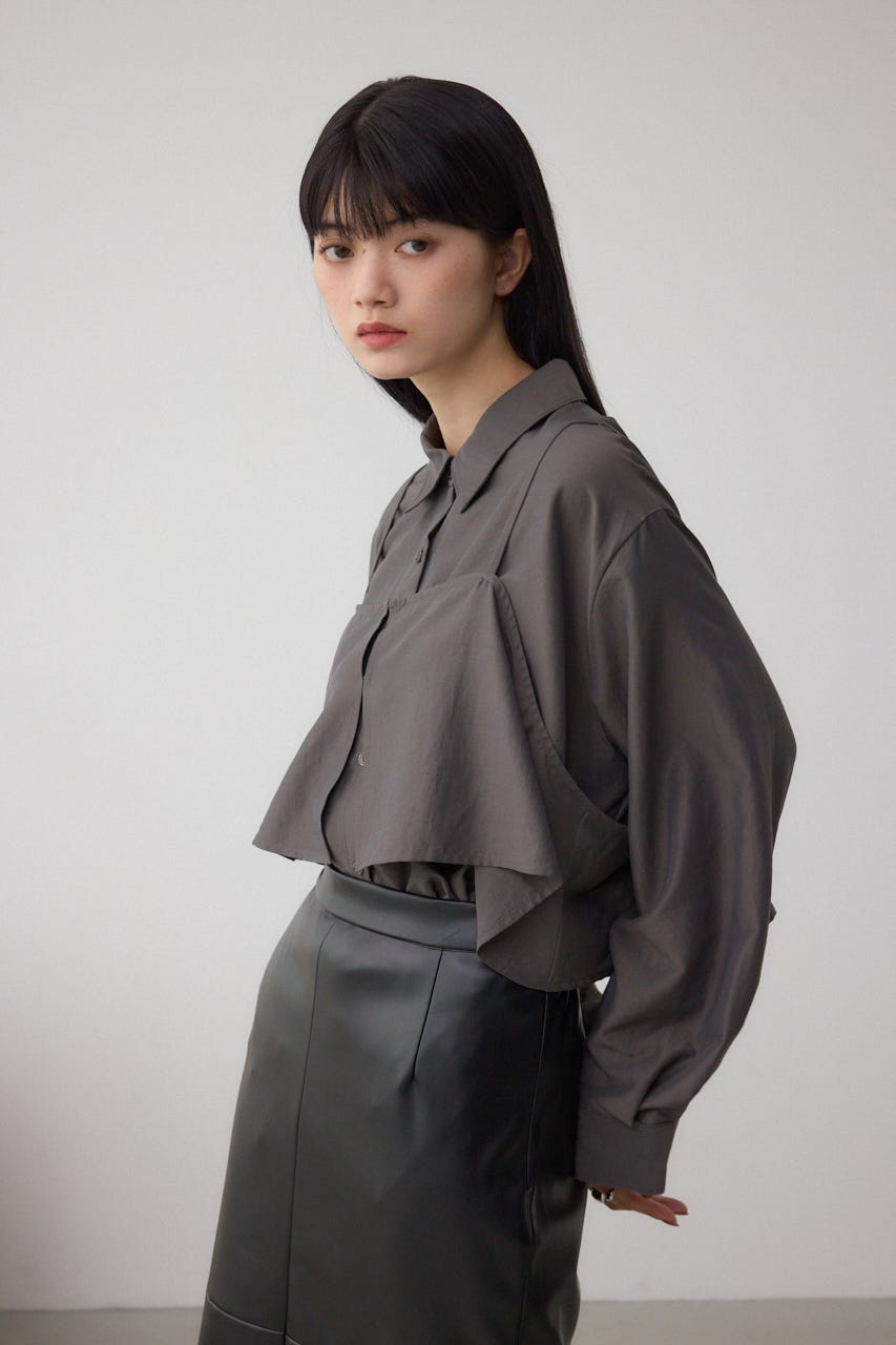 ビスチェレイヤードシャツ C.GRY FREE