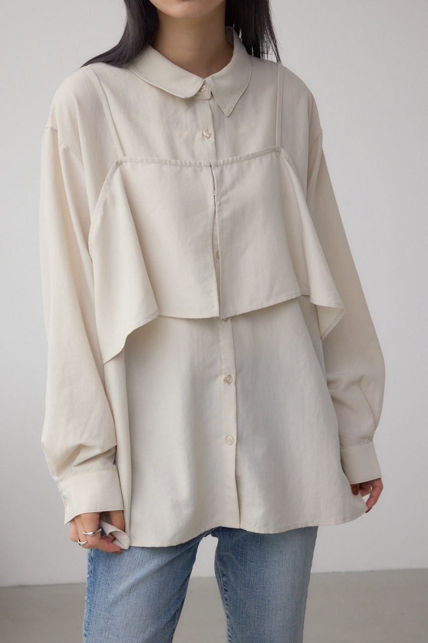 ビスチェレイヤードシャツ IVOY FREE