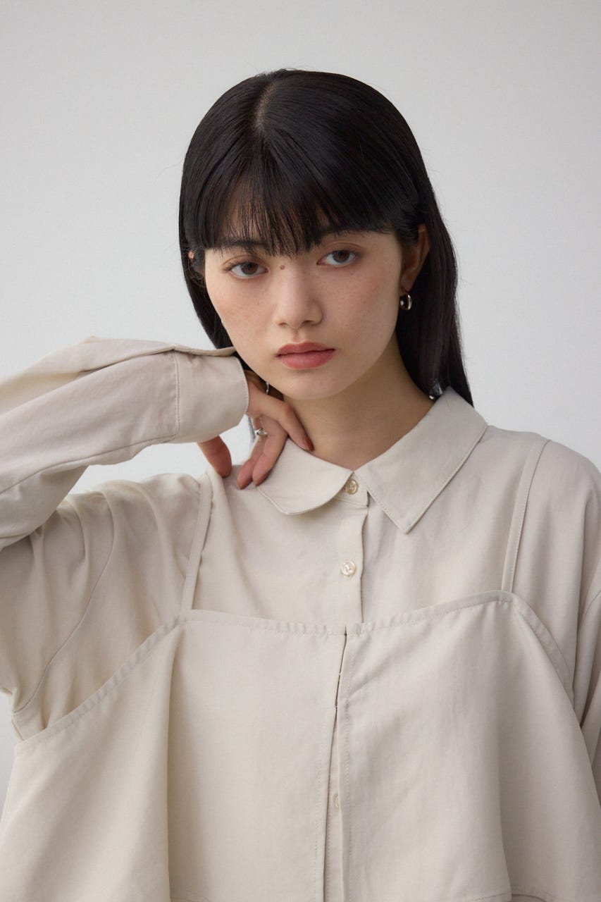 ビスチェレイヤードシャツ IVOY FREE