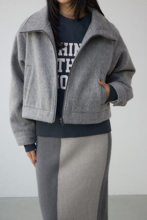 【着丈バリエ】シャギースタンドコート