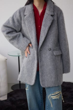 シャギージャケットコート