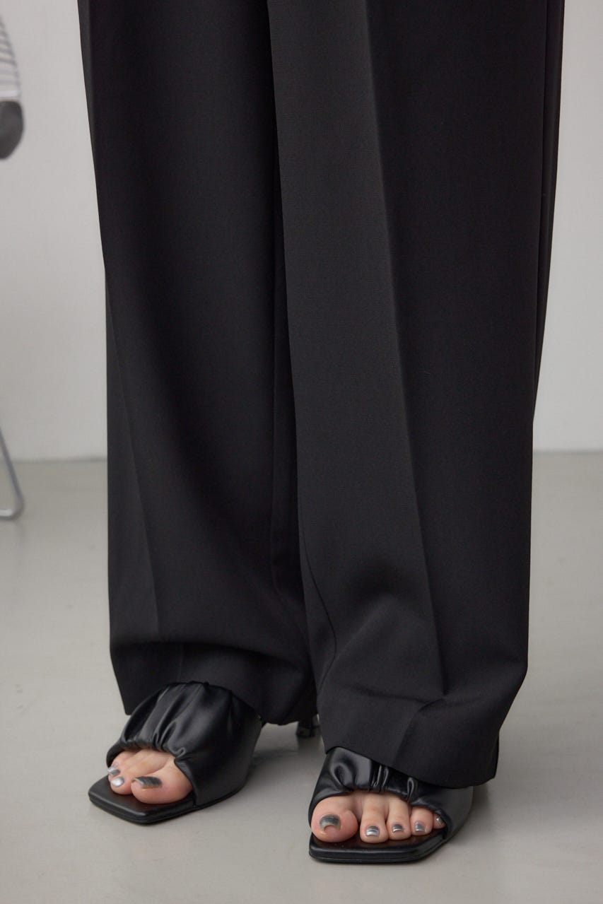 C/T冷感 2タックイージースラックス BLK S