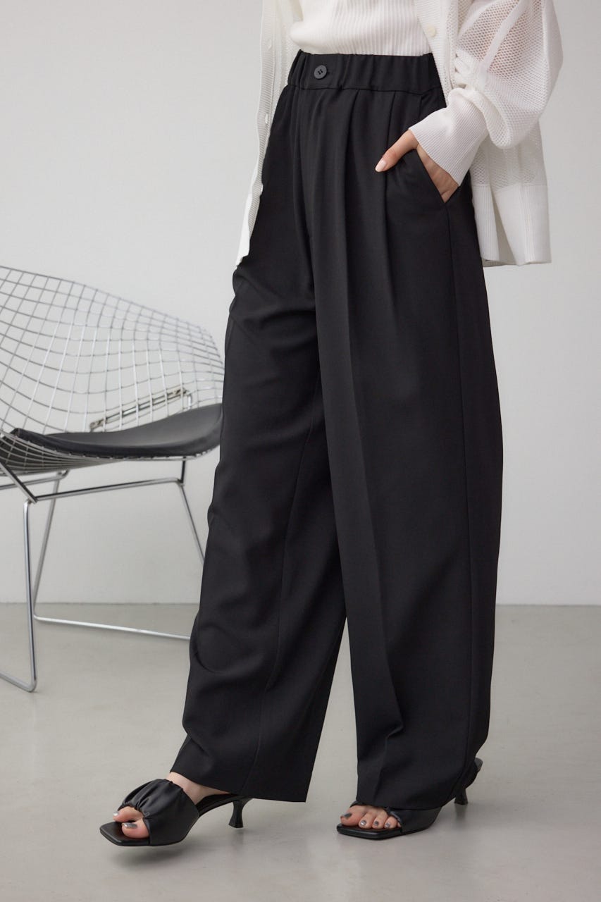 C/T冷感 2タックイージースラックス BLK S