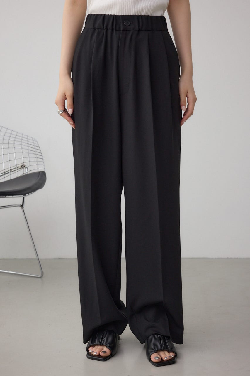 C/T冷感 2タックイージースラックス BLK S