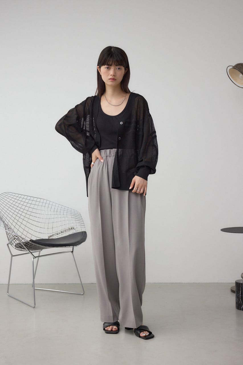 C/T冷感 2タックイージースラックス GRY S