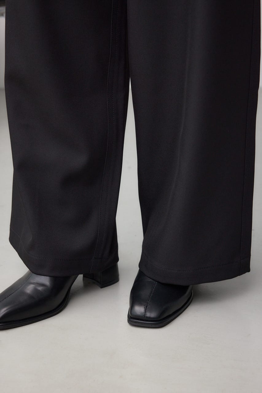 パッチポケットウエストイージーパンツ BLK M