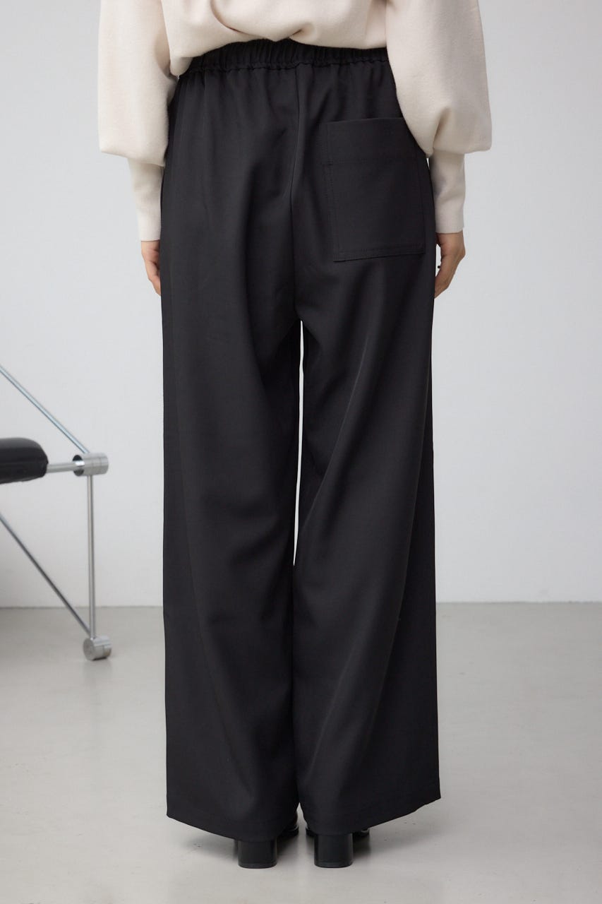 パッチポケットウエストイージーパンツ BLK M