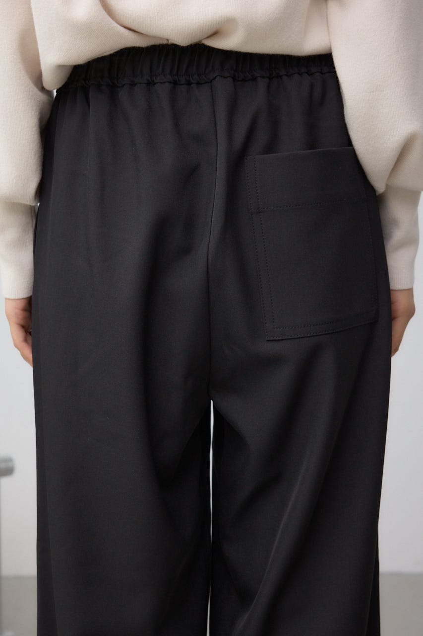 パッチポケットウエストイージーパンツ BLK M