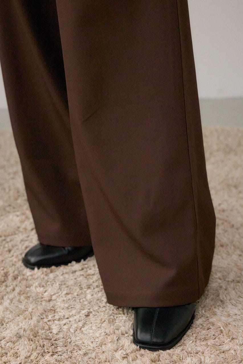 パッチポケットウエストイージーパンツ BRN S