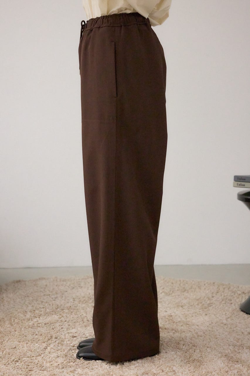 パッチポケットウエストイージーパンツ BRN S