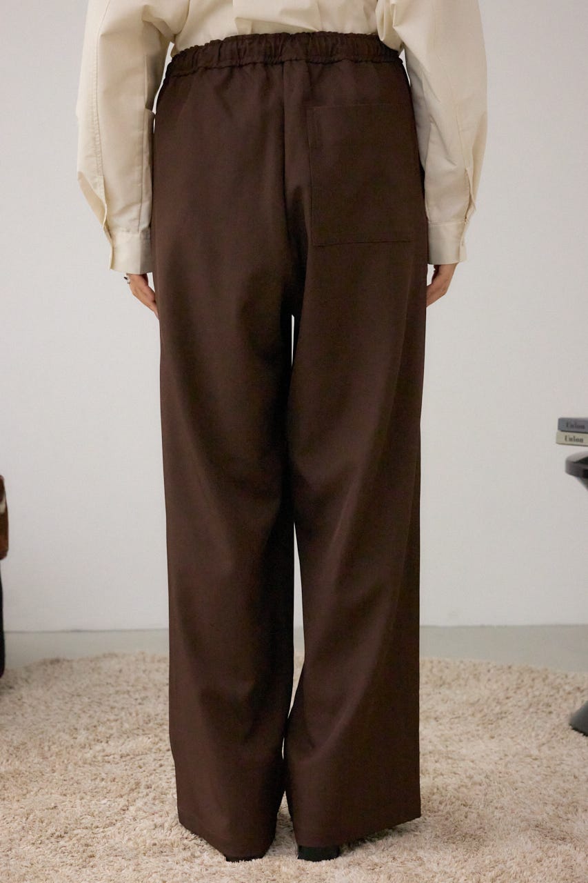 パッチポケットウエストイージーパンツ BRN S