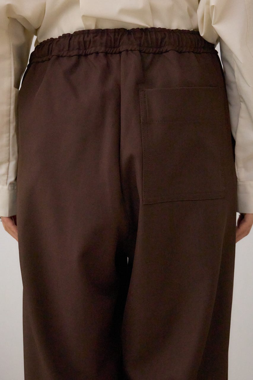 パッチポケットウエストイージーパンツ BRN S