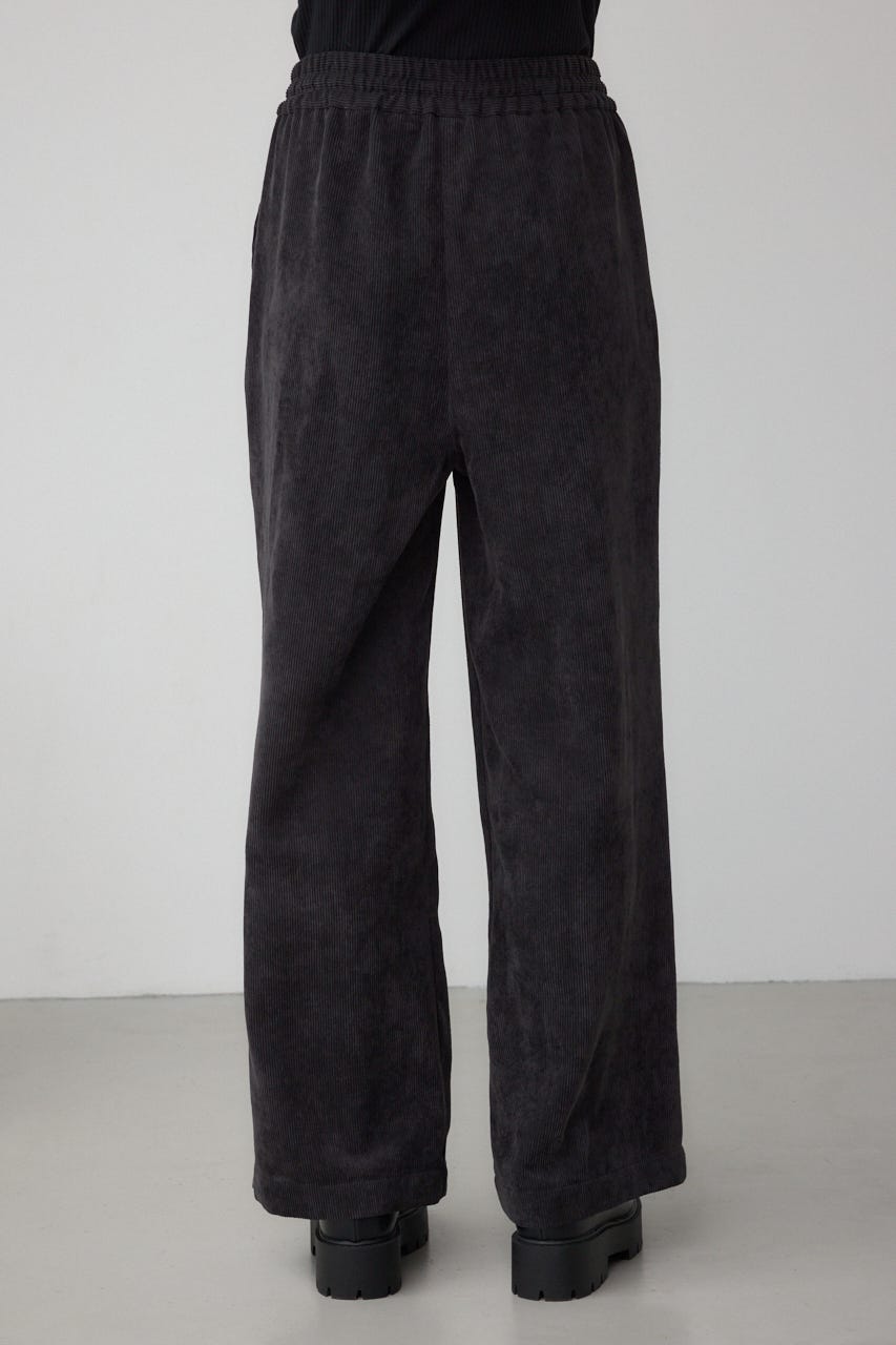 コーデュロイイージーワイドパンツ BLK M