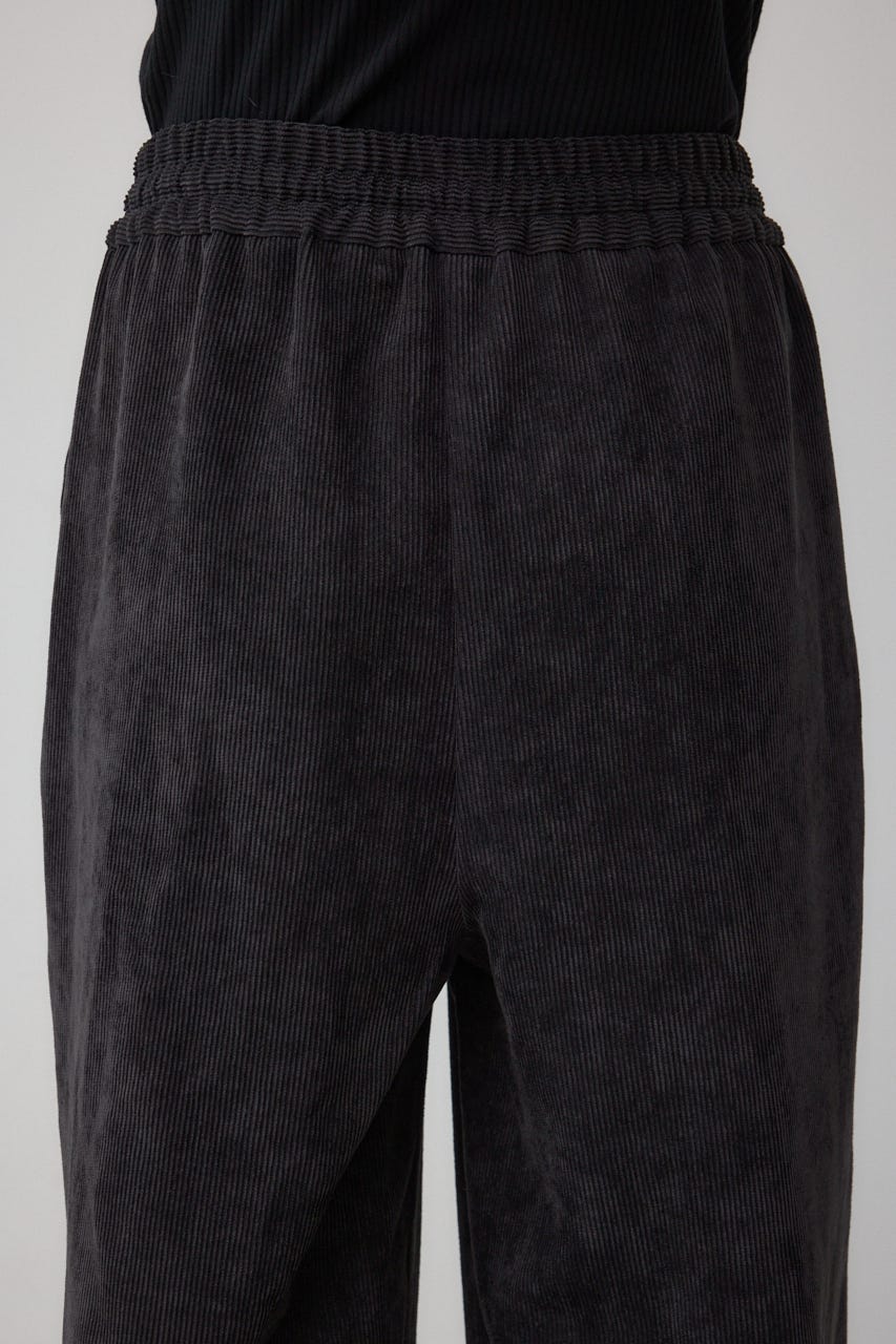 コーデュロイイージーワイドパンツ BLK M