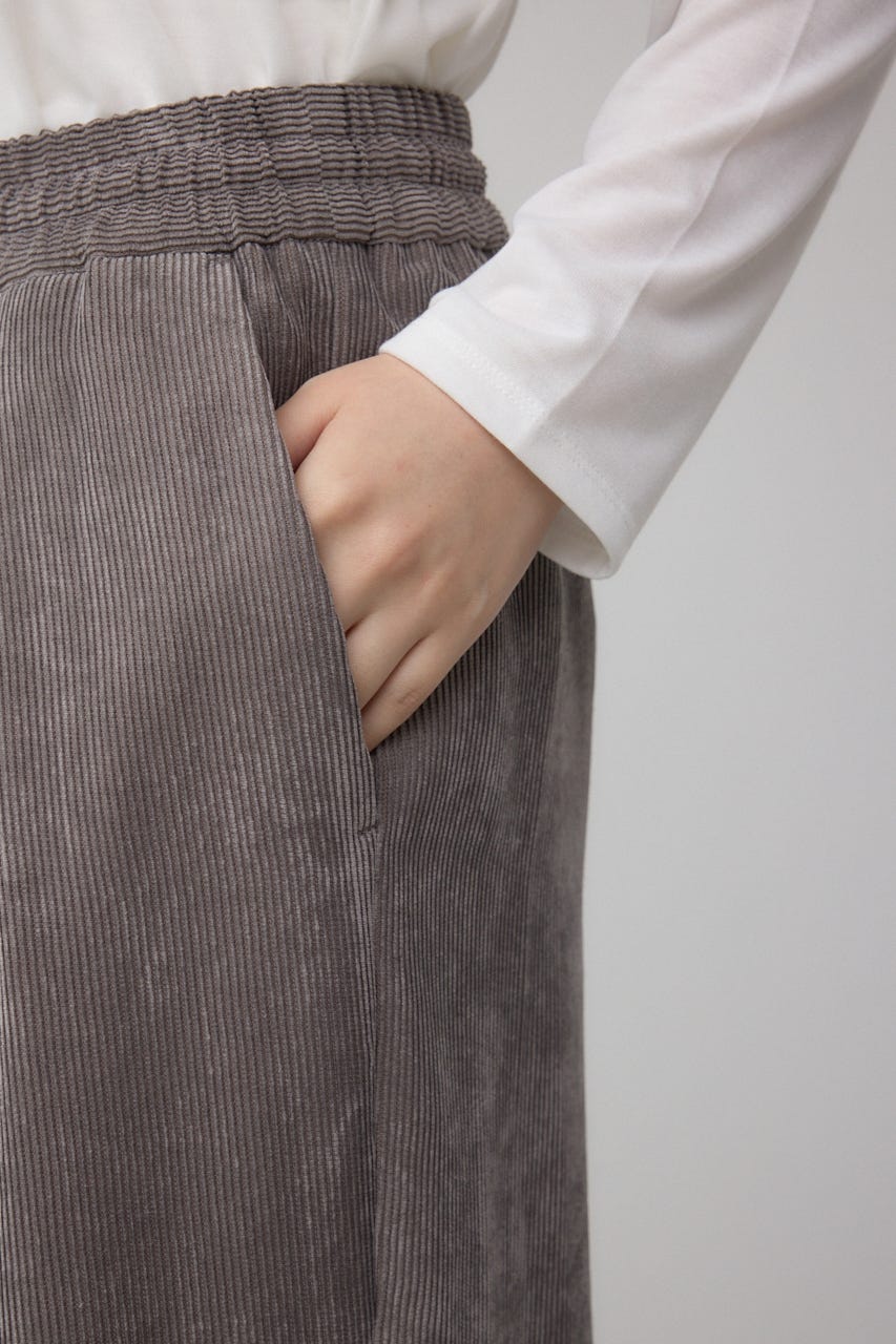コーデュロイイージーワイドパンツ GRY M